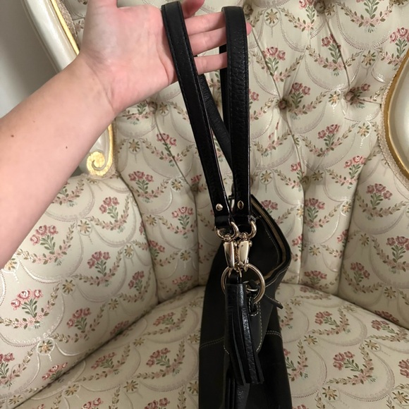 Dooney & Bourke Black Pebble Leather Shoulder Bag / Crossbody Vtg Y2K - Picture 7 of 7